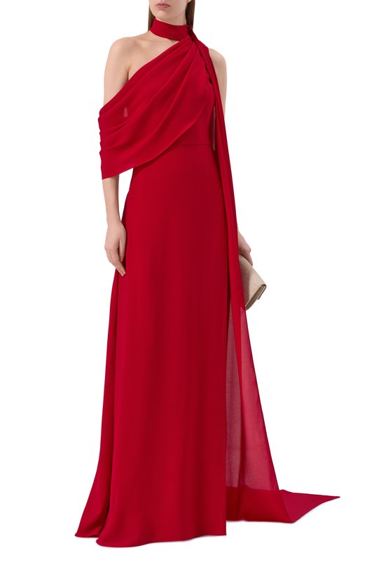 Шелковое платье Elie Saab D0953NF25/SI001 Красный  D0953NF25/SI001 Фото 2