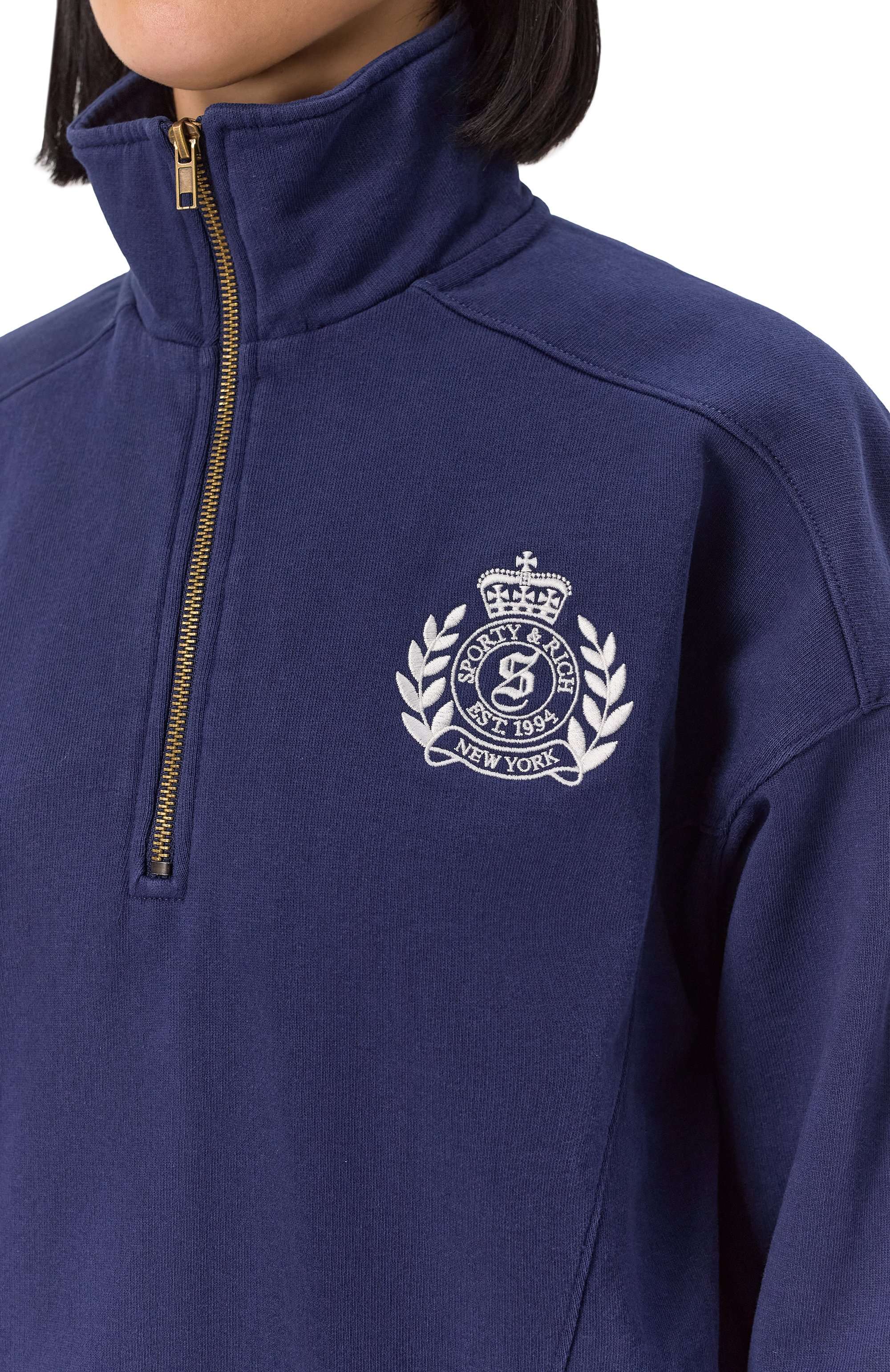 Хлопковый свитшот SPORTY AND RICH, арт. ST073612241BL106, фото 5