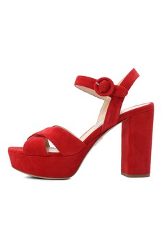 Замшевые босоножки PRADA, арт. 1XP63A-008-F0011, фото 2