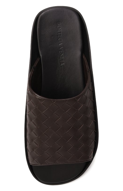 Кожаные шлепанцы Wave Bottega Veneta 827192/V2ED0 Коричневый  827192/V2ED0 Фото 6