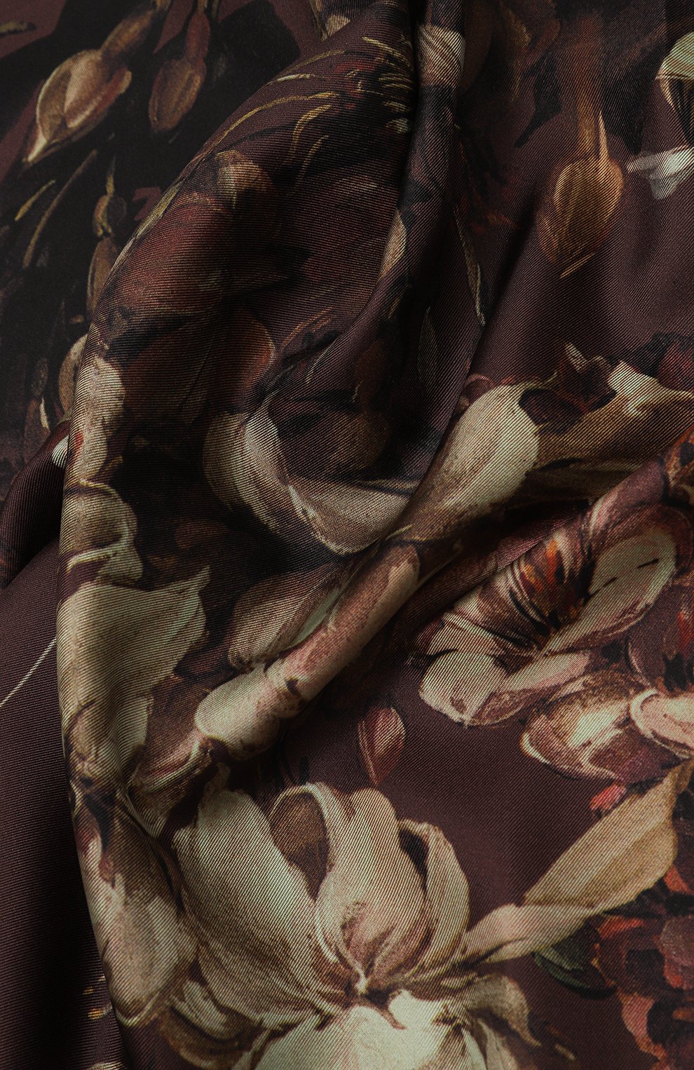 Шелковый платок DRIES VAN NOTEN коричневого цвета по цене 51250 руб., арт. 232-011301-7168, фото 4 Шелковый платок DRIES VAN NOTEN, арт. 232-011301-7168, фото 4