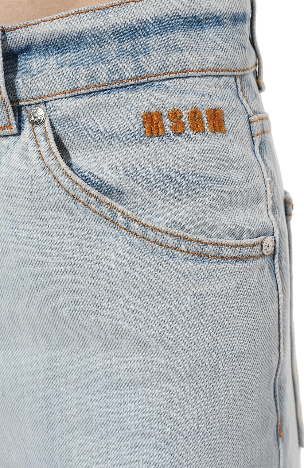 Джинсы MSGM голубого цвета по цене 34600 руб., арт. 3641MDP253L/247269, фото 5 Джинсы MSGM, арт. 3641MDP253L/247269, фото 5