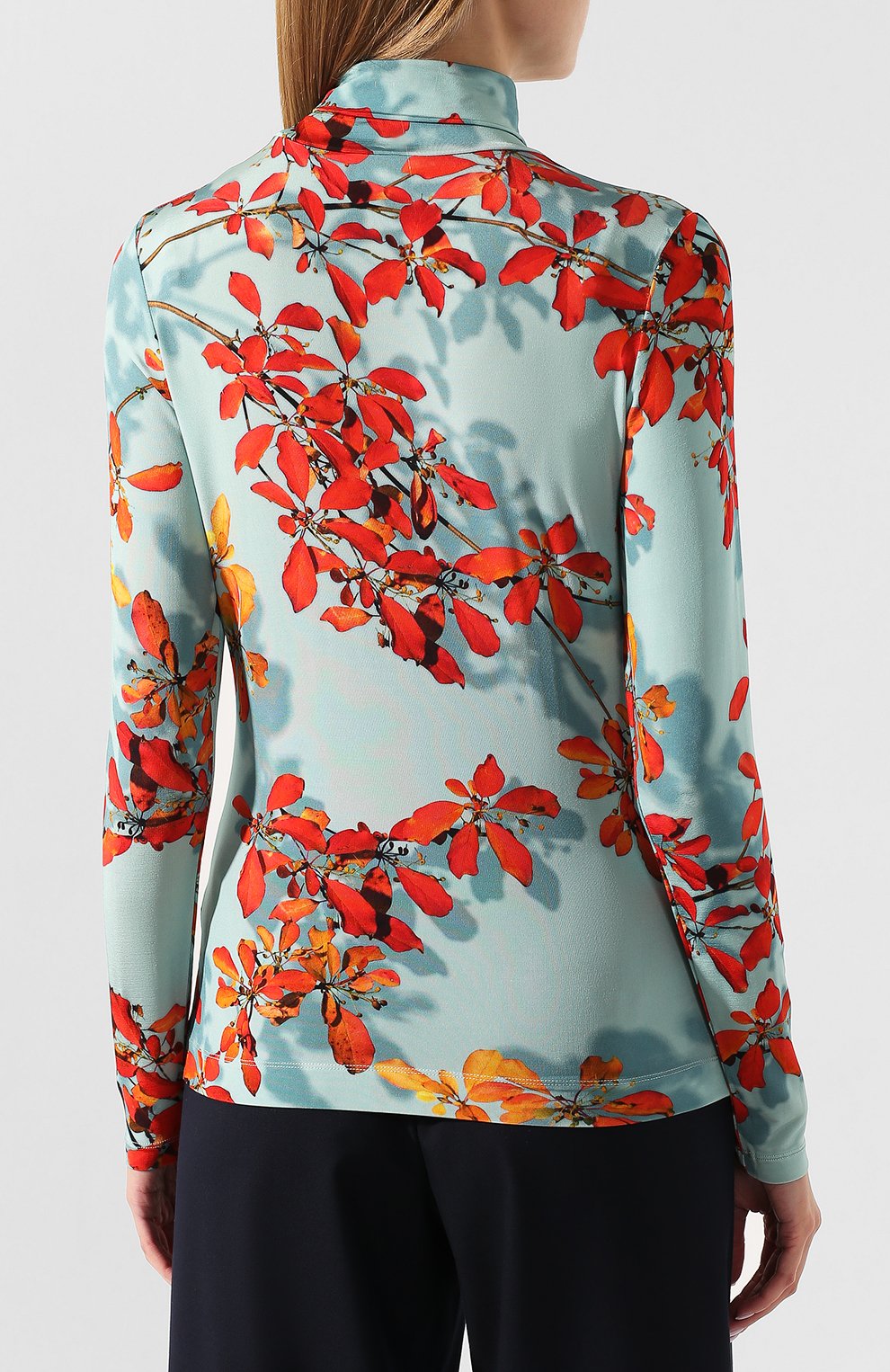 Водолазка с принтом DRIES VAN NOTEN синего цвета по цене 25650 руб., арт. 192-11142-8619, фото 4 Водолазка с принтом DRIES VAN NOTEN, арт. 192-11142-8619, фото 4