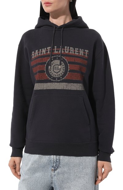 Хлопковое худи SAINT LAURENT, арт. 668816/Y36JN, фото 3