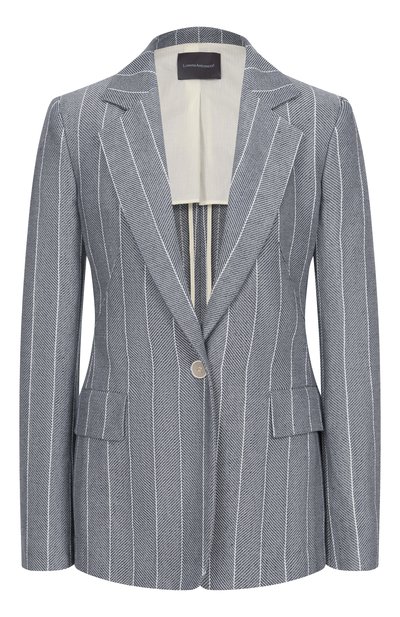 Женский жакет из хлопка и льна LORENA ANTONIAZZI, арт. P2635GA08A/5181