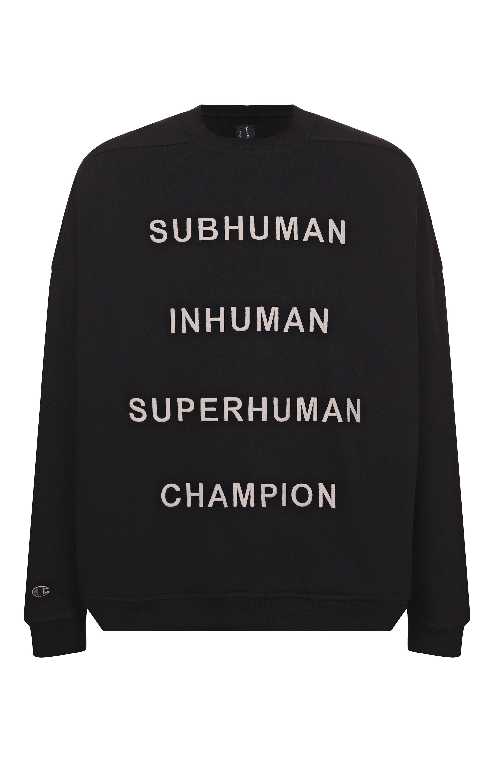 Хлопковый свитшот rick owens x champion RICK OWENS, арт. CM01E1669/CHFE, фото 1