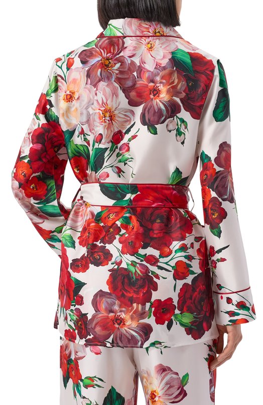 Шелковая рубашка Dolce & Gabbana F5I89T/IS1ZD Разноцветный  F5I89T/IS1ZD Фото 4