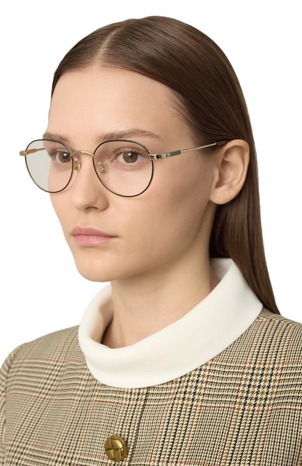 Женские оправа GUCCI черного цвета, арт. GG17470A 001 | Фото 2 (Нос: Не проставлено; Региональные ограничения белый список (Axapta Mercury): Не проставлено)