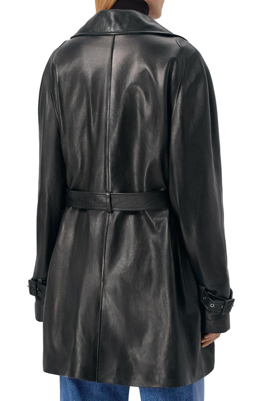 Кожаный тренч MVST ZBKB-Y139-4/Z2763-1 Чёрный  ZBKB-Y139-4/Z2763-1 Фото 4