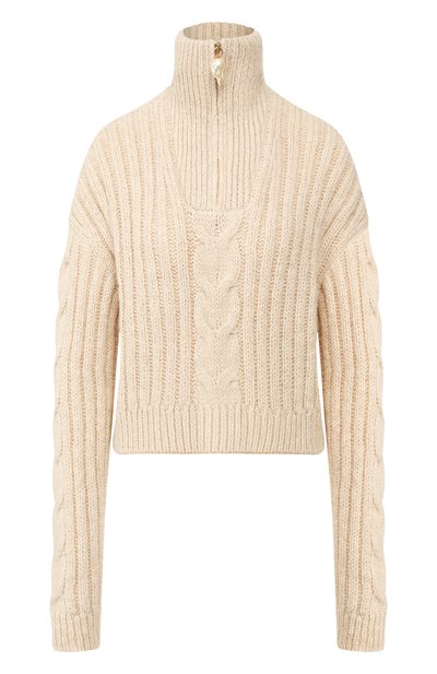 Женский свитер NANUSHKA, арт. ERIA_BEIGE_CABLE KNIT