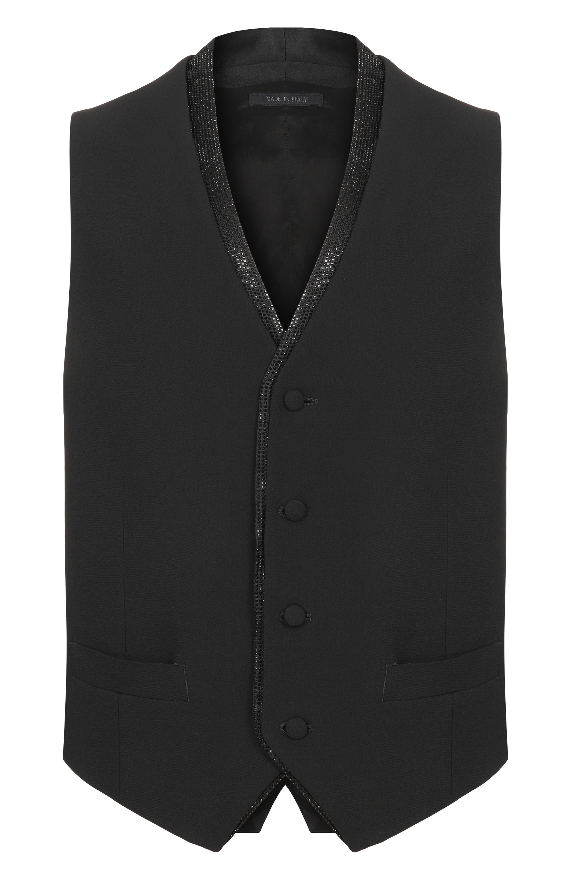 Шерстяной жилет с отделкой стразами GIORGIO ARMANI, арт. GM003856/TE10043, фото 1