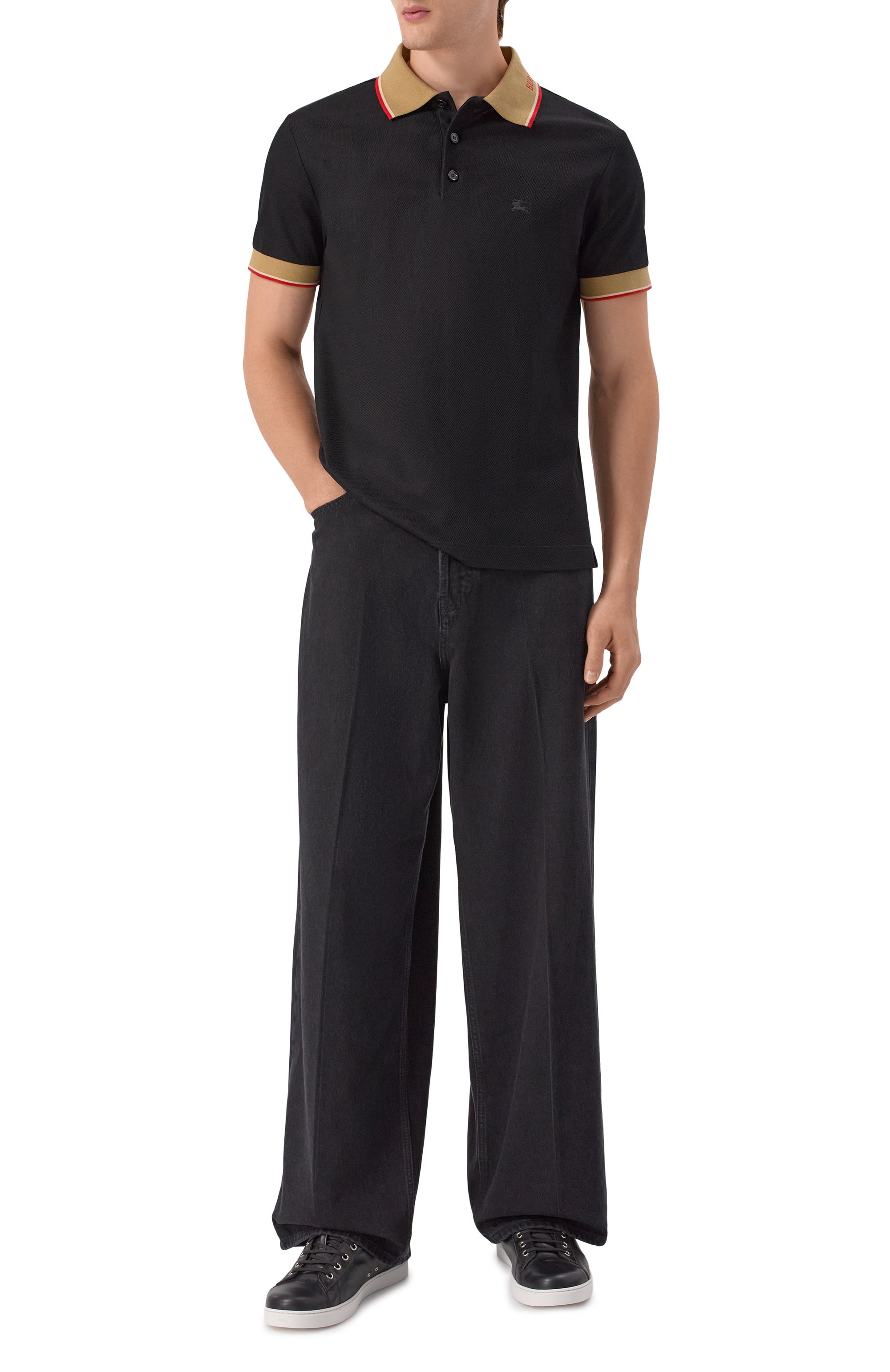 Хлопковое поло BURBERRY, арт. 8110934, фото 2