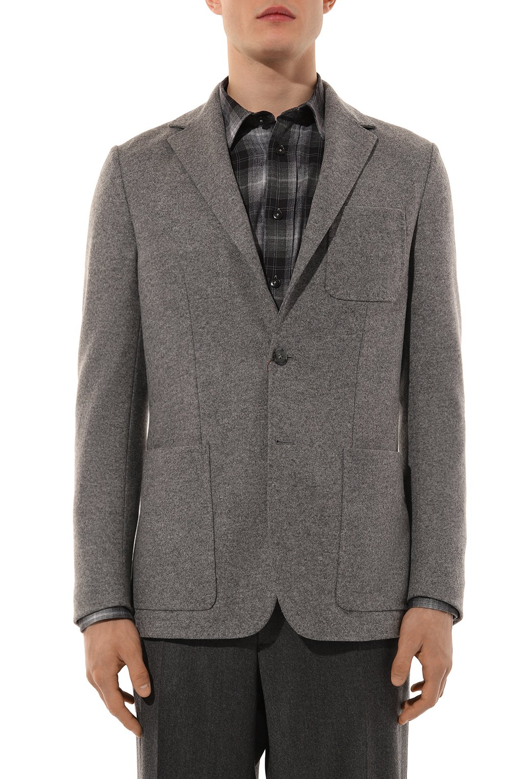 Пиджак из шерсти и кашемира CANALI серого цвета по цене 124000 руб., арт. J0147/JJ02859, фото 4 Пиджак из шерсти и кашемира CANALI, арт. J0147/JJ02859, фото 4