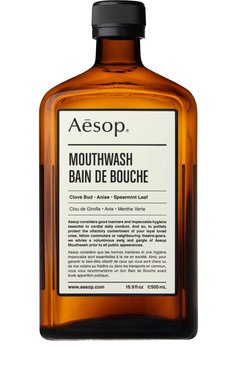 Ополаскиватель для полости рта mouthwash (500ml) AESOP бесцветного цвета, арт. B500BS18 | Фото 1 (Материал внутренний: Не назначено; Региональные ограничения белый список (Axapta Mercury): Не проставлено, RU; Нос: Не проставлено; Статус проверки: Проверена категория)