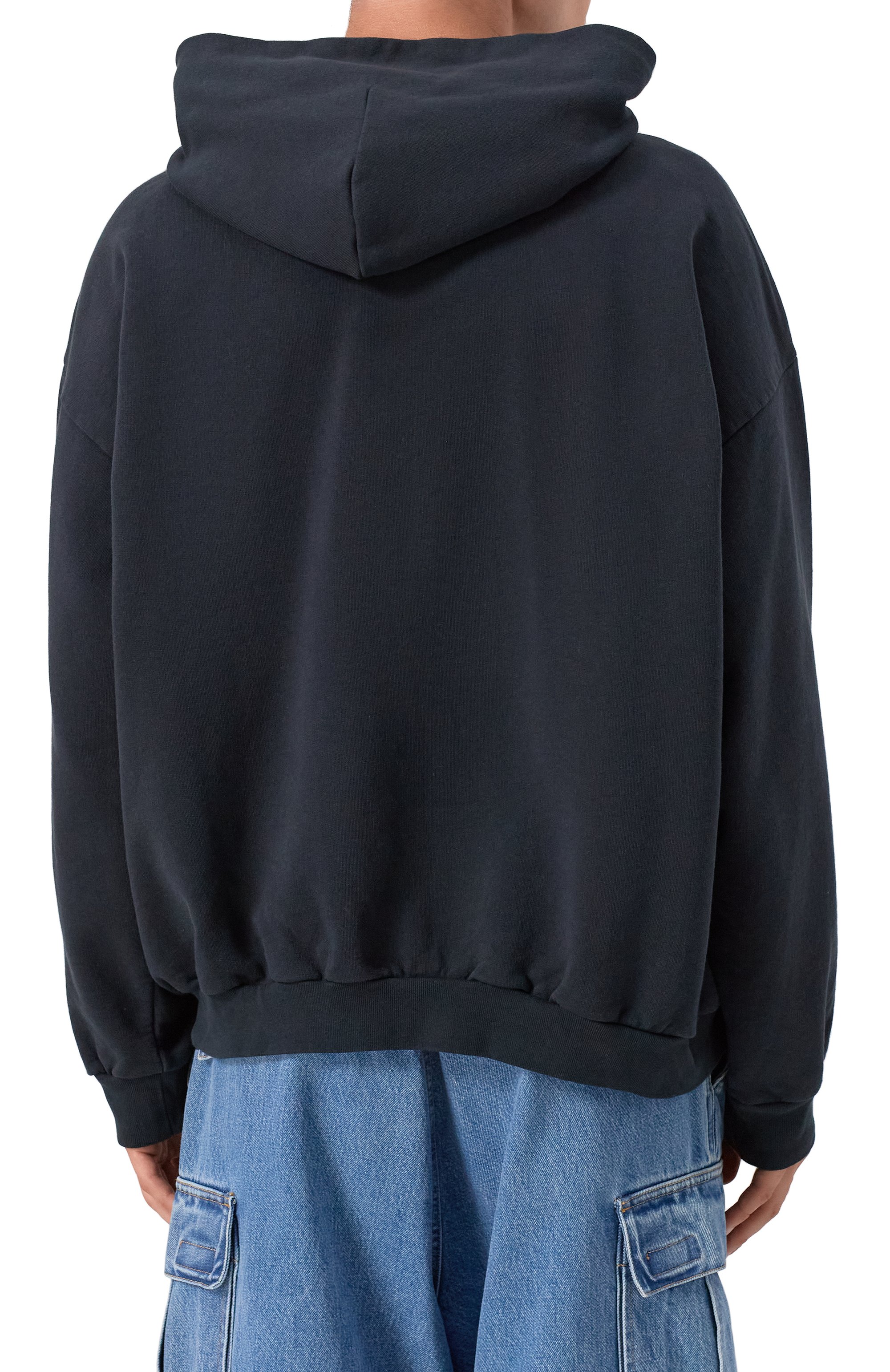 Хлопковое худи BALENCIAGA черного цвета по цене 141000 руб., арт. 767877/TSV03, фото 4 Хлопковое худи BALENCIAGA, арт. 767877/TSV03, фото 4