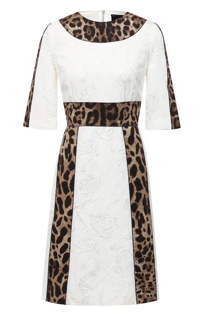 Женское платье из хлопка и шелка DOLCE & GABBANA, арт. J6097T/H9023