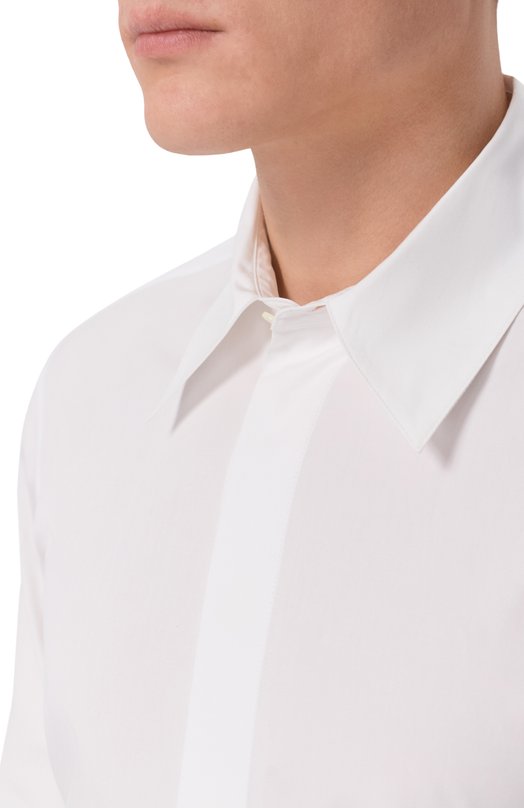 Хлопковая рубашка Jil Sander J22DL0350-J45001 Белый  J22DL0350-J45001 Фото 5