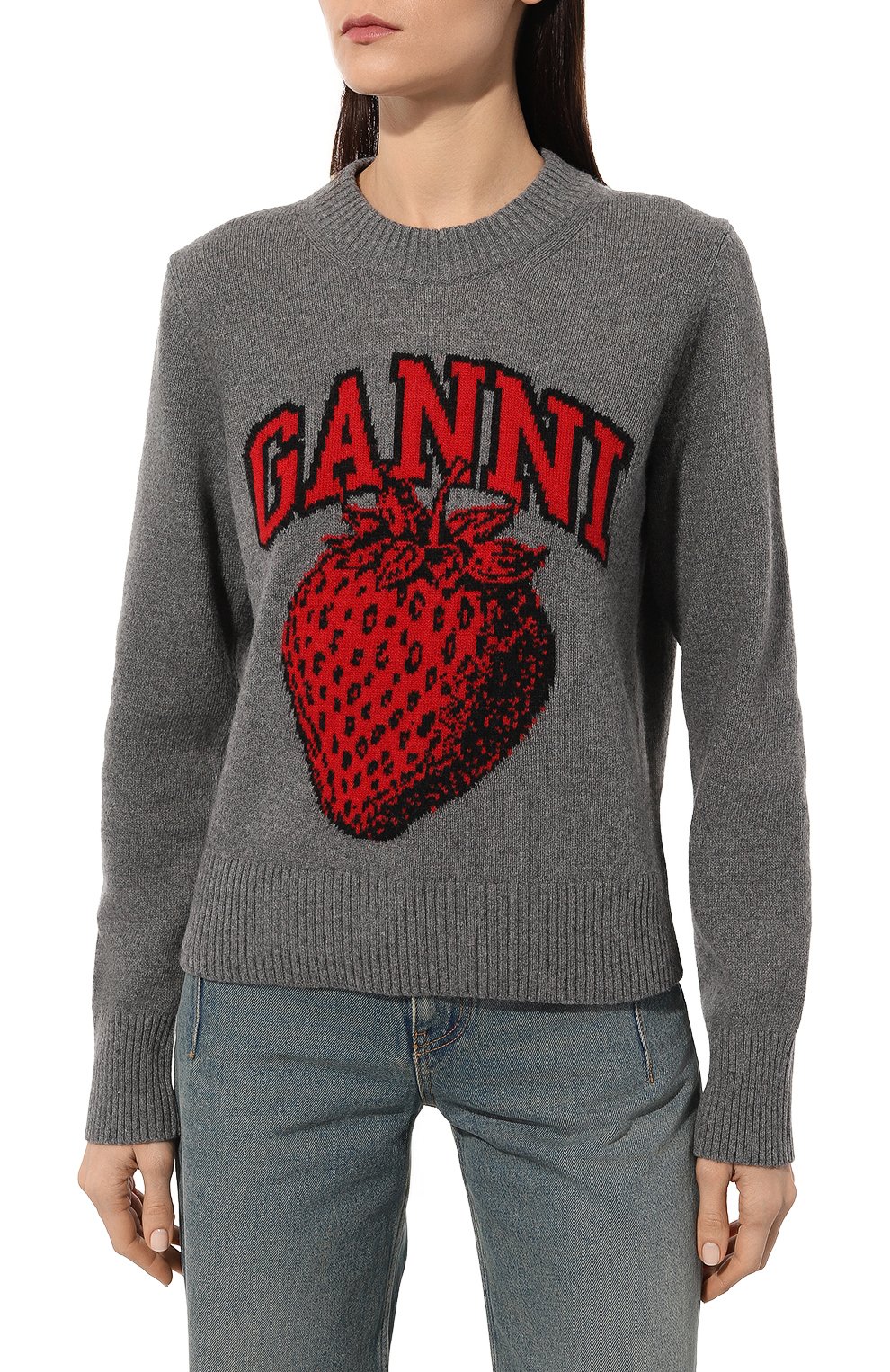 Шерстяной свитер GANNI, арт. K2090, фото 3