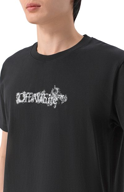 Хлопковая футболка OFF-WHITE, арт. 0MAA027S26JER007, фото 5