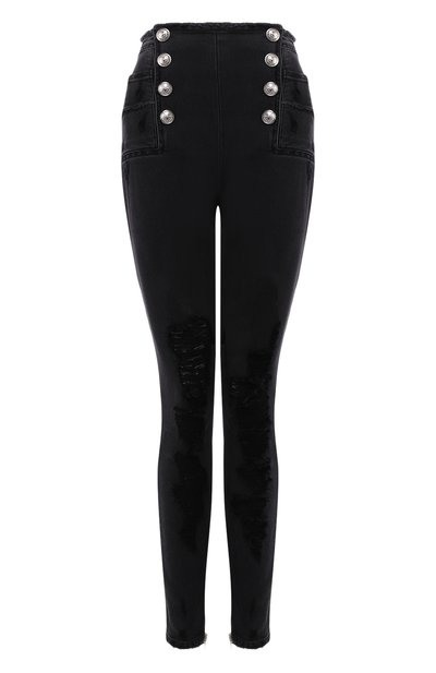 Женские джинсы с потертостями BALMAIN, арт. RF15306/D027