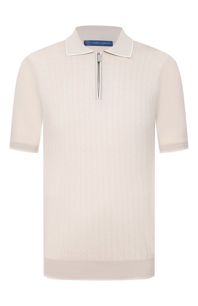 Мужская поло из хлопка и шелка ANDREA CAMPAGNA, арт. SU26C0S280-01/C0S261