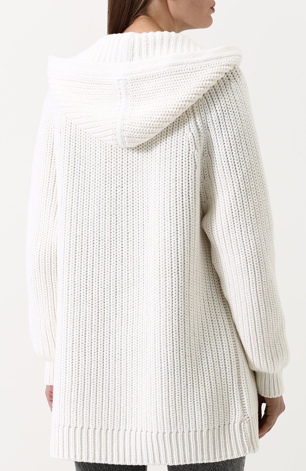 Кардиган из смеси шерсти и хлопка с капюшоном MICHAEL KORS COLLECTION, арт. KRK/664AKK979, фото 4