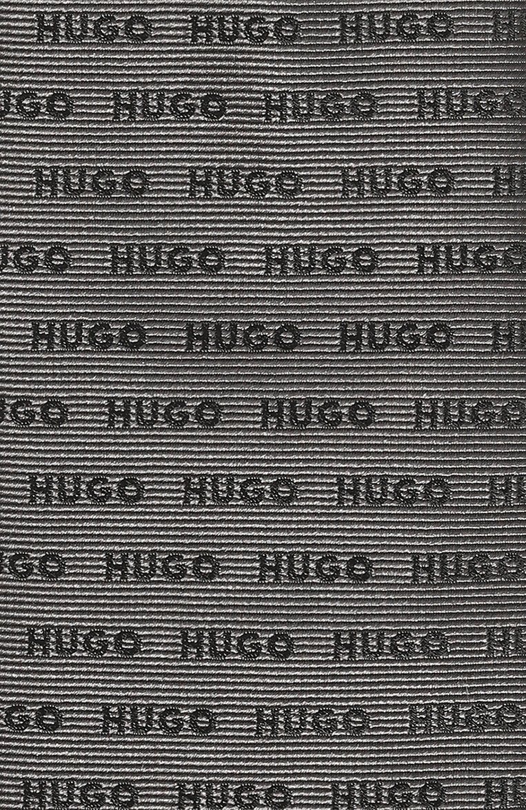 Мужской галстук HUGO серого цвета, арт. 50520636 | Фото 4 (Материал: Текстиль, Шелк, Синтетический материал; Нос: Не проставлено; Принт: С принтом)