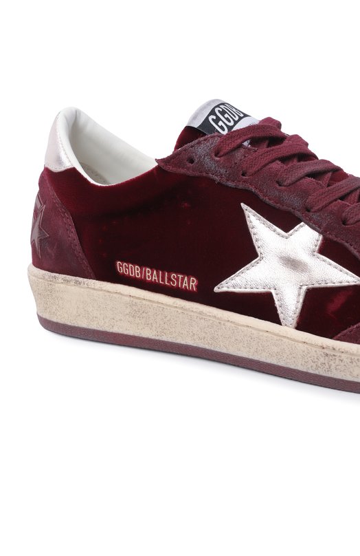 Комбинированные кеды Ball Star Golden Goose Deluxe Brand GWF00117.F007476 Бордовый  GWF00117.F007476 Фото 7