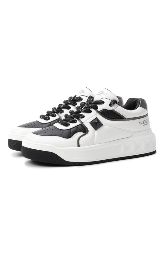 Кожаные кеды One Stud XL Valentino 7Y2S0G37/WRI Белый 7Y2S0G37/WRI