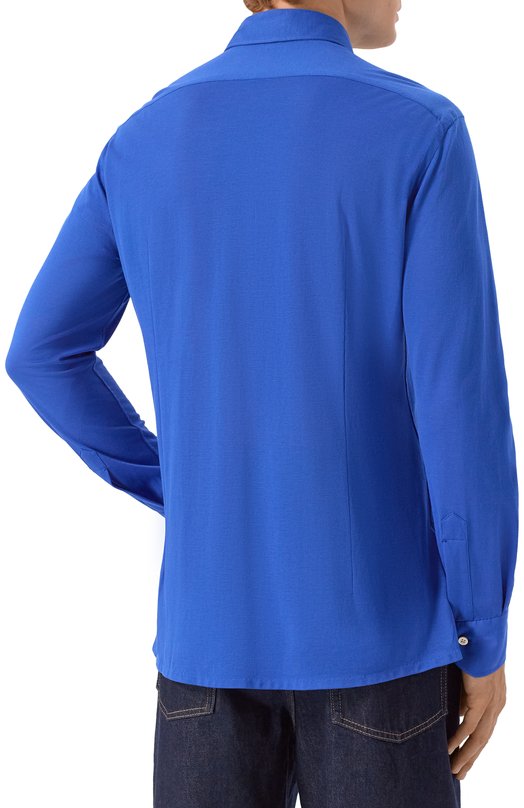 Хлопковая сорочка Kiton UMCNERH08837 Синий  UMCNERH08837 Фото 4