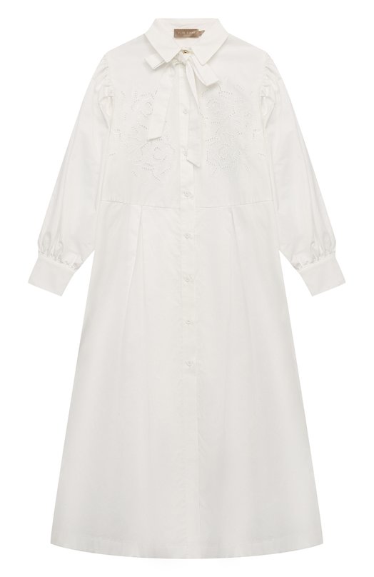 

Хлопковое платье Elie Saab junior, Белый