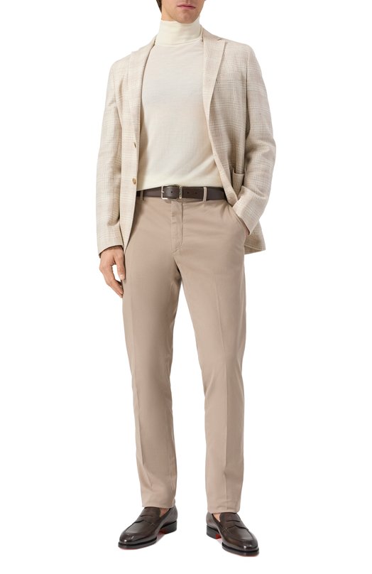 Пиджак изо льна и хлопка Zegna 1D7SG0/976704A9 Бежевый  1D7SG0/976704A9 Фото 2