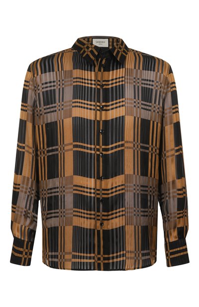 Мужская шелковая рубашка SAINT LAURENT, арт. 813932/Y1L28