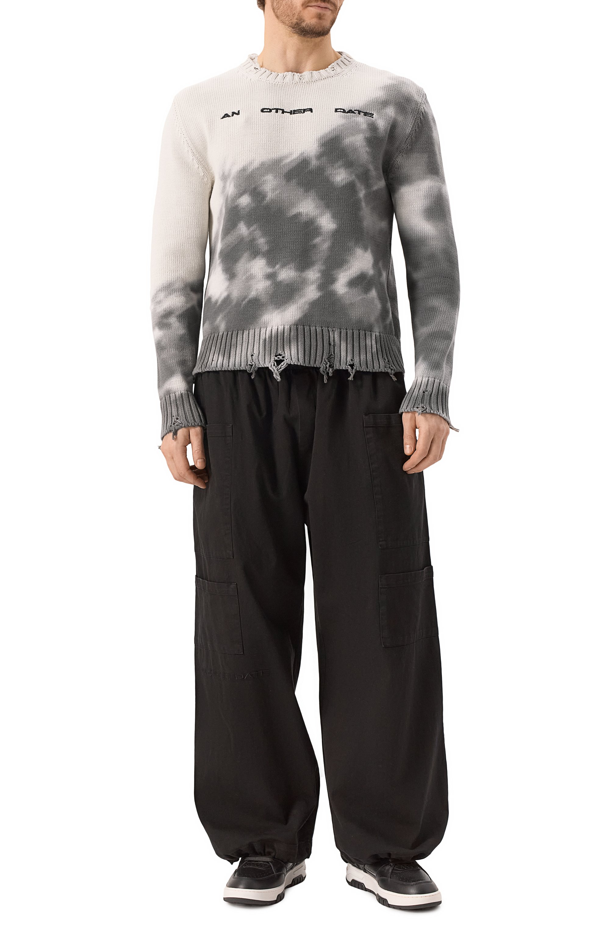 Хлопковый свитер AN OTHER DATE разноцветного цвета по цене 39400 руб., арт. S25MA0DJP200, фото 2 Хлопковый свитер AN OTHER DATE, арт. S25MA0DJP200, фото 2