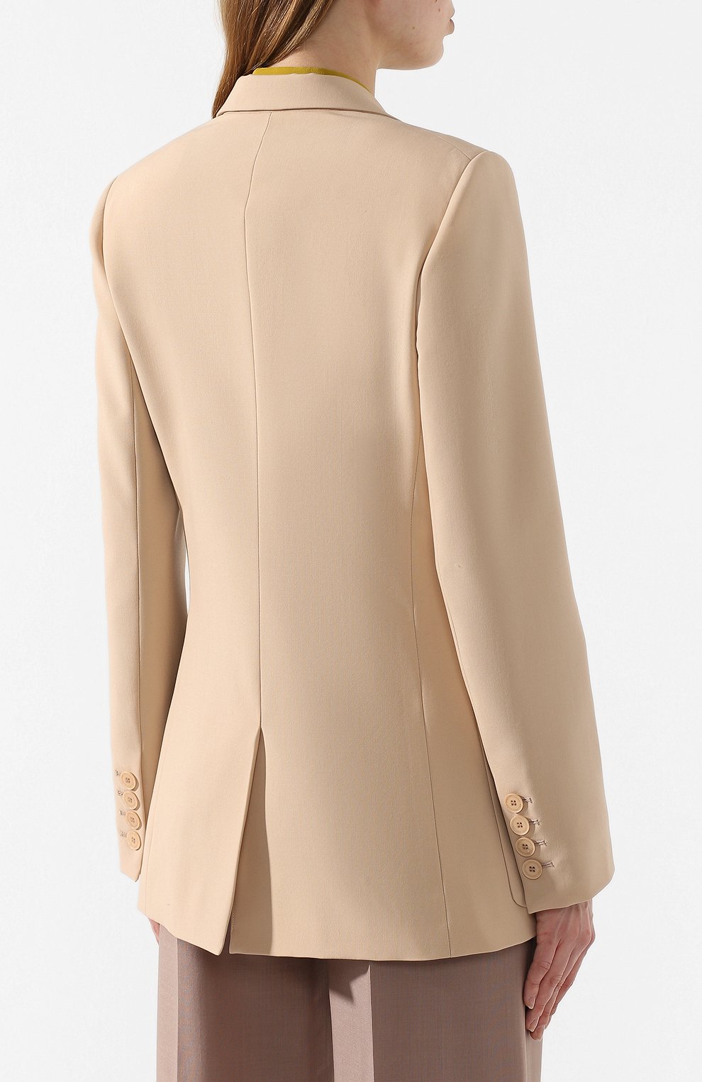 Шерстяной жакет STELLA MCCARTNEY бежевого цвета по цене 127500 руб., арт. 601103/S0A41, фото 4 Шерстяной жакет STELLA MCCARTNEY, арт. 601103/S0A41, фото 4