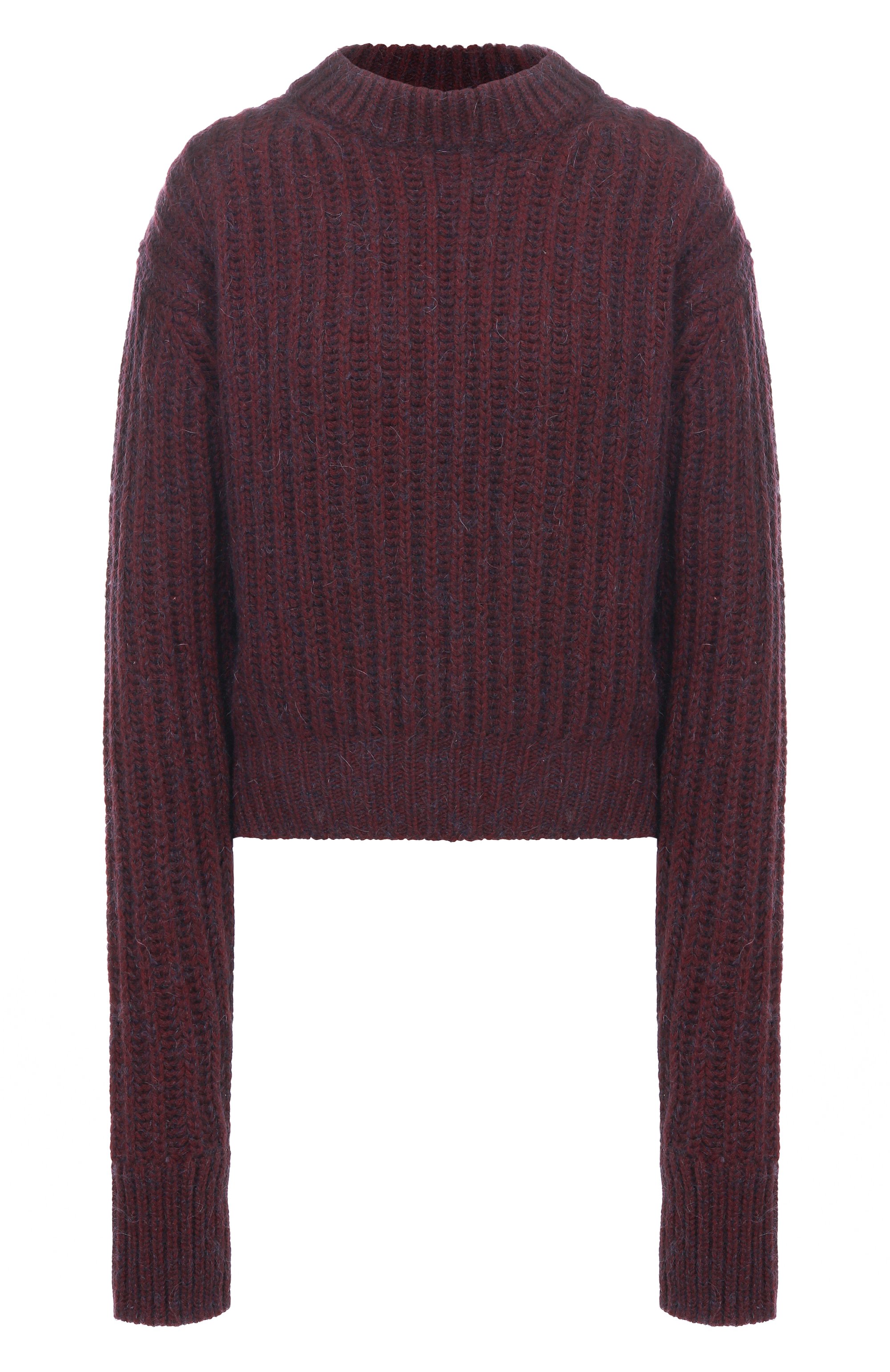 Свитер из шерсти и кашемира SASUPHI бордового цвета по цене 141500 руб., арт. W25662/BU, фото 1 Свитер из шерсти и кашемира SASUPHI, арт. W25662/BU, фото 1