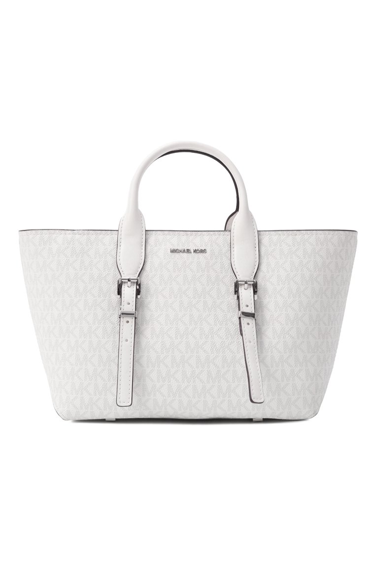 Женская сумка moore small MICHAEL MICHAEL KORS белого цвета, арт. 30R5S90S1V | Фото 1 (Ремень/цепочка: На ремешке; Размер: small; Материал: Экокожа)