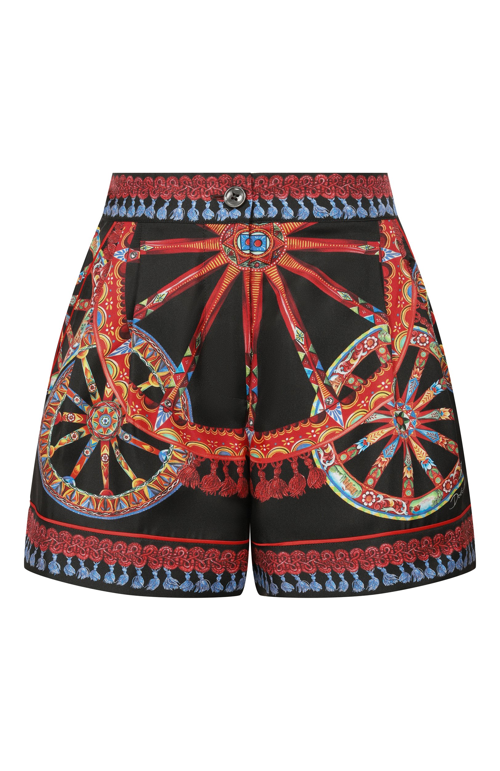 Шелковые шорты DOLCE & GABBANA разноцветного цвета по цене 158000 руб., арт. FTDL5T/GDDTI, фото 1 Шелковые шорты DOLCE & GABBANA, арт. FTDL5T/GDDTI, фото 1