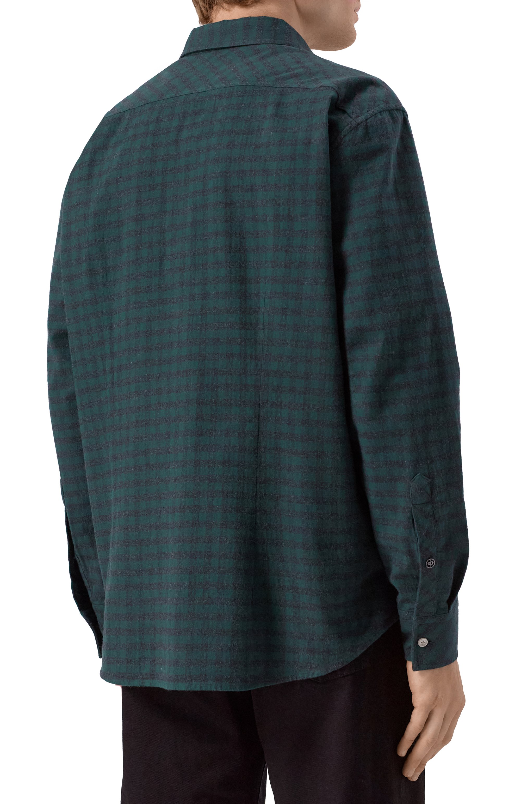 Хлопковая рубашка BOGNER темно-зеленого цвета по цене 23700 руб., арт. 58819827, фото 4 Хлопковая рубашка BOGNER, арт. 58819827, фото 4