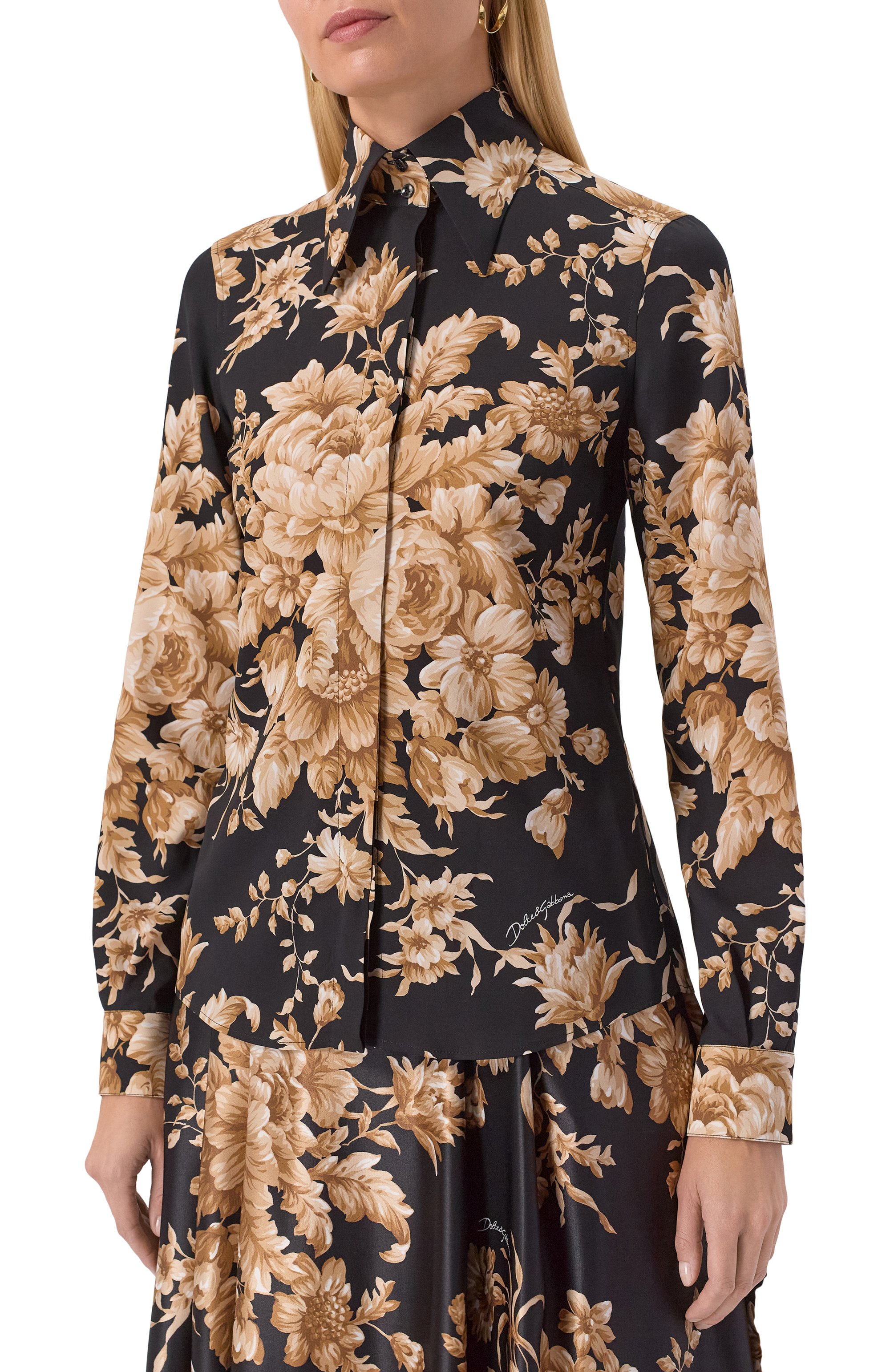 Шелковая рубашка DOLCE & GABBANA, арт. F5R64T/FSA7Y, фото 3