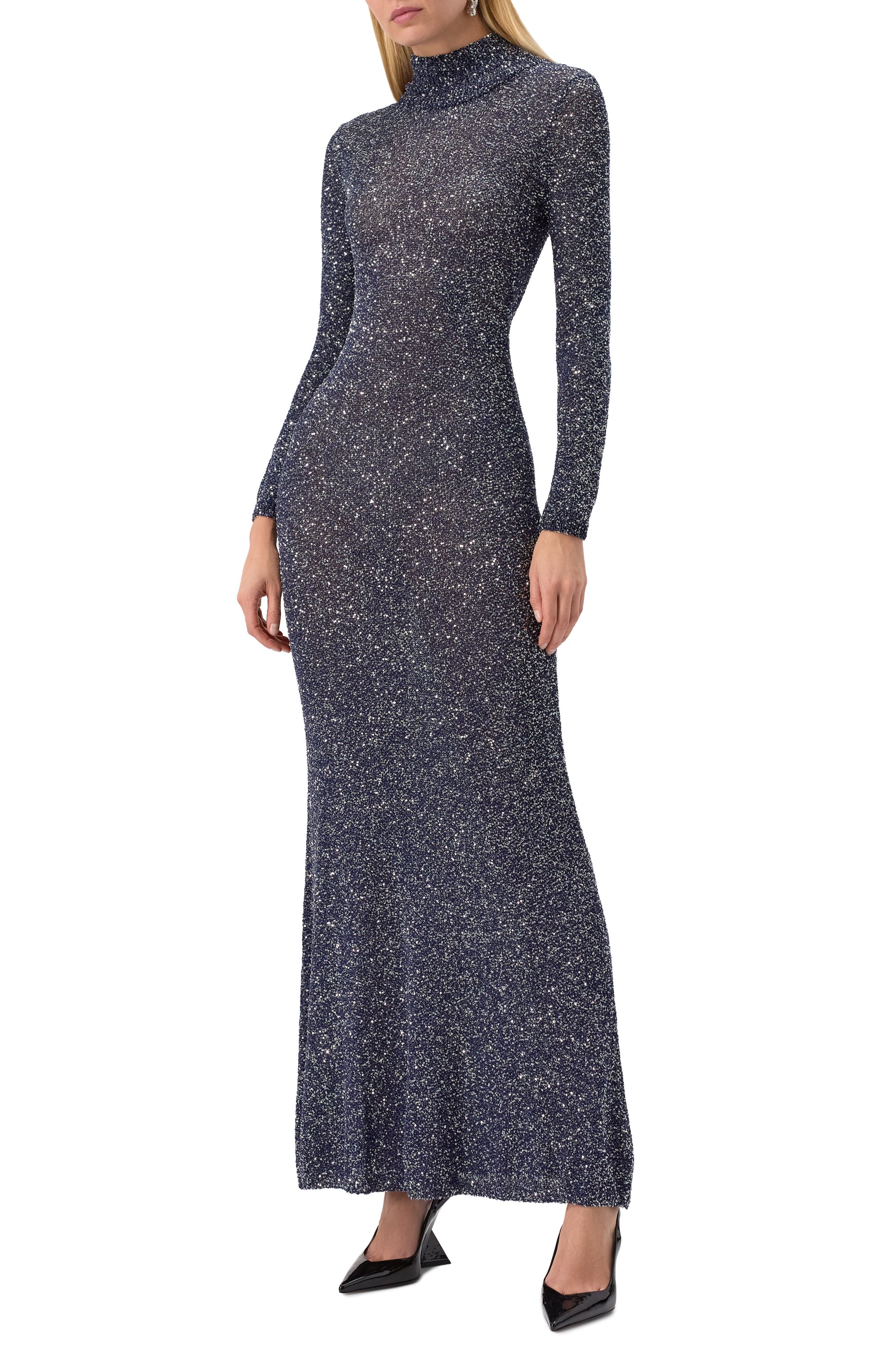 Платье с отделкой пайетками BALENCIAGA, арт. 813110/T7196, фото 2