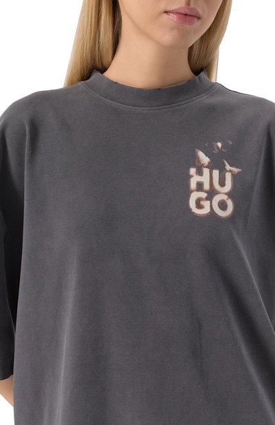 Хлопковая футболка HUGO, арт. 50530456, фото 5