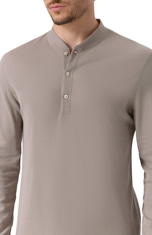 Джемпер из хлопка и шелка Brunello Cucinelli MW8661365 Бежевый  MW8661365 Фото 5