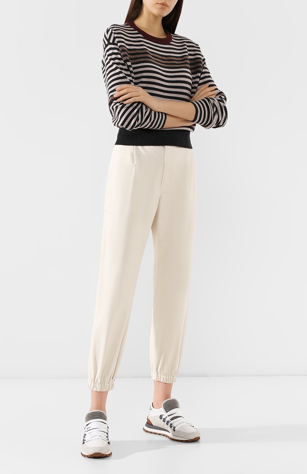 Хлопковые джоггеры BRUNELLO CUCINELLI, арт. MA138P7073, фото 2