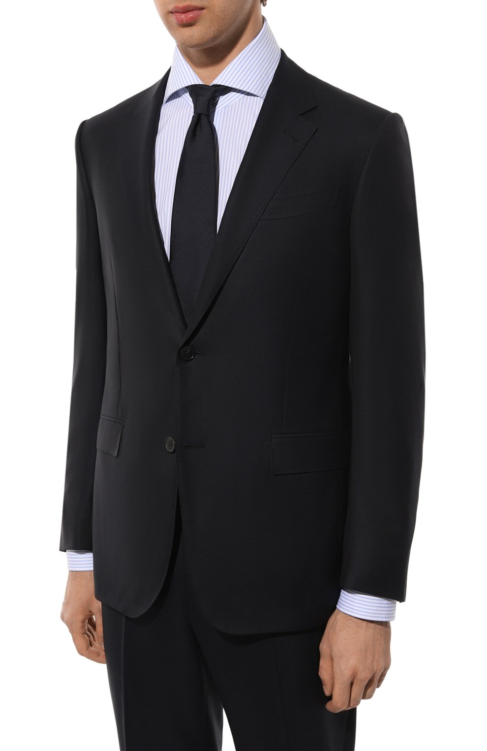 Шерстяной костюм ZEGNA синего цвета по цене 543500 руб., арт. 221225/C22571, фото 4 Шерстяной костюм ZEGNA, арт. 221225/C22571, фото 4