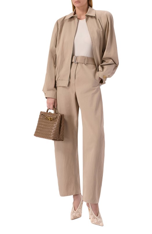 Хлопковый бомбер Magda Butrym 223426 Бежевый  223426 Фото 2