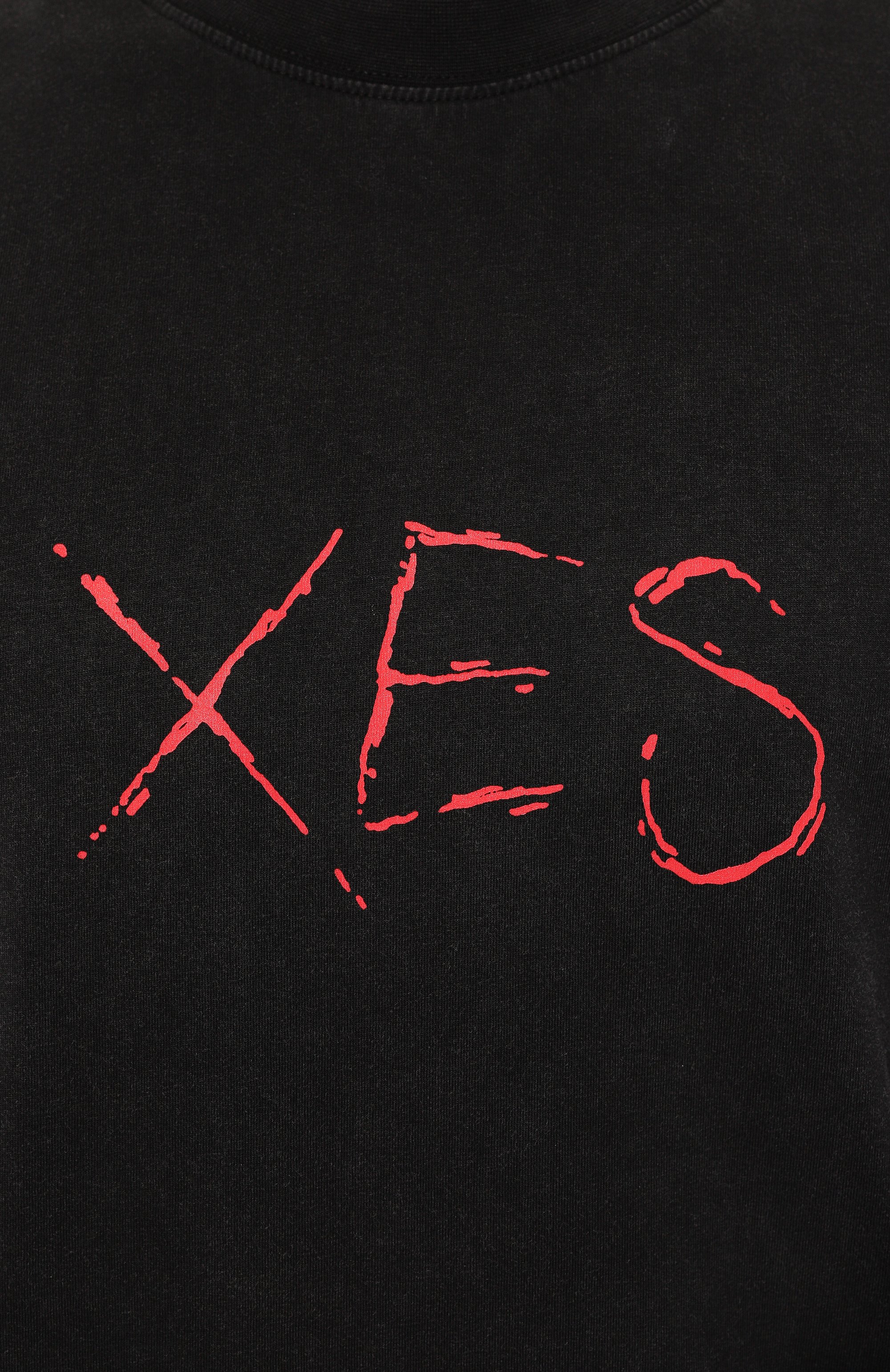 Хлопковая футболка VETEMENTS черного цвета по цене 65450 руб., арт. UE64TR220B, фото 5 Хлопковая футболка VETEMENTS, арт. UE64TR220B, фото 5