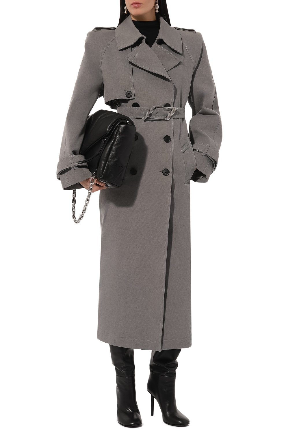 Хлопковый тренч THE ATTICO, арт. 247WCC68, фото 2