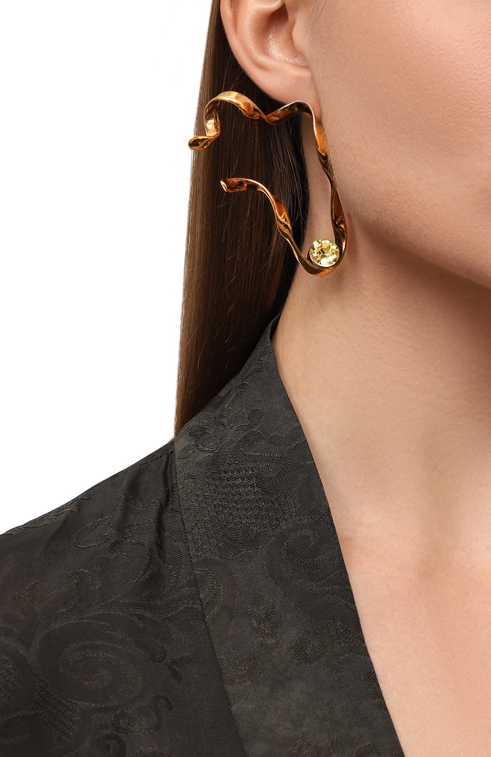 Серьги DRIES VAN NOTEN золотого цвета по цене 59350 руб., арт. 232-018255-062/G0LD, фото 3 Серьги DRIES VAN NOTEN, арт. 232-018255-062/G0LD, фото 3