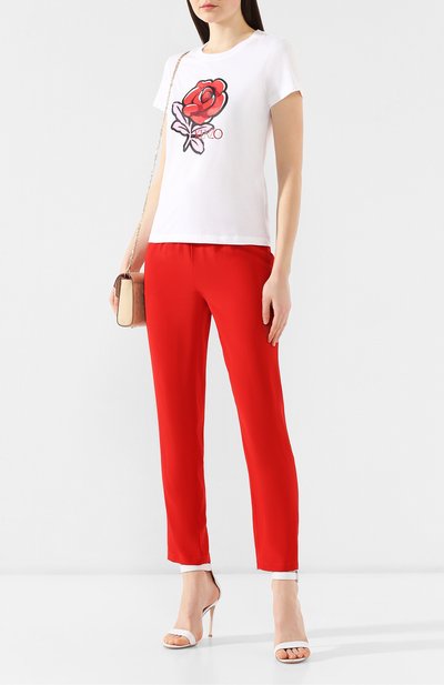 Хлопковая футболка KENZO белого цвета по цене 10450 руб., арт. 2TS785990, фото 2 Хлопковая футболка KENZO, арт. 2TS785990, фото 2